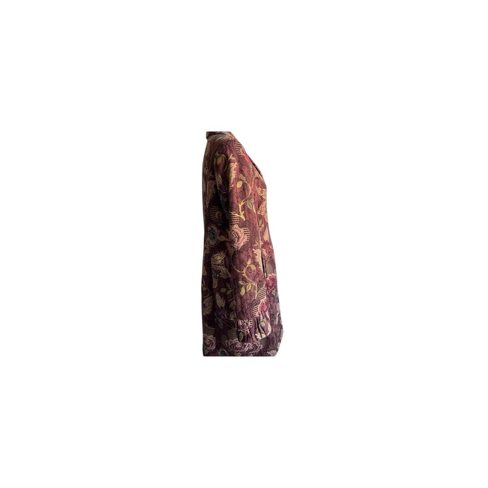CAbi Womens 10 Floral Jacquard Long Blazer Coat Victorian Floral Elegant Wedding - Picture 4 of 14